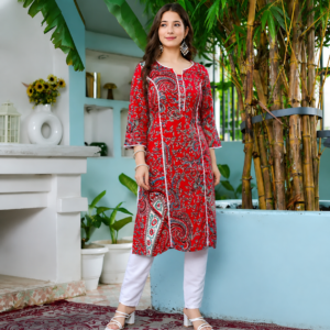 Chitrarekha Refined Printed Rayon Kurti for Women